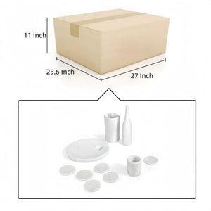 10 Pieces Luxury Natural Marble Dining Room Accessories Set