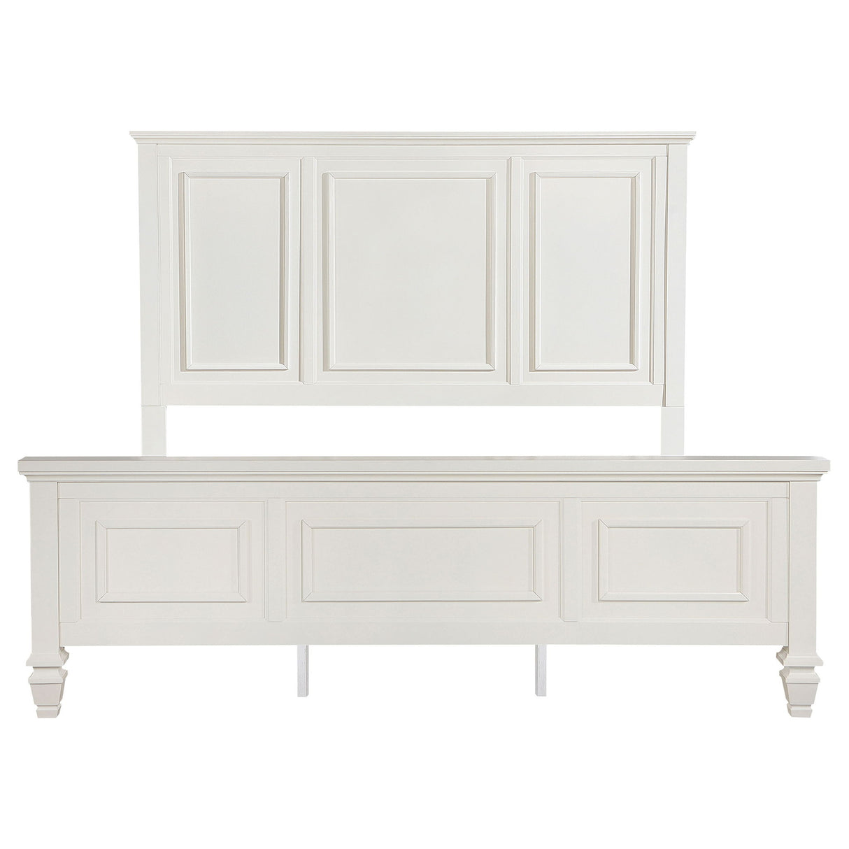 Chelema - Eastern King Panel Bed - Cream White