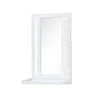 Abigale - Nightstand With Mirror Top, LED Lighting (Includes Mirror And Nightstand) - White