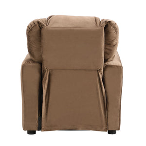 Kids Recliner Chair, Kids Upholstered Couch With Two Cup Holder, Footrest, Backrest, Toddlers Recliner With Headrest And Footrest - Black