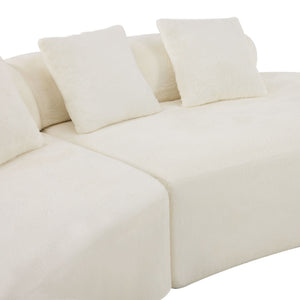 Modern Curved Sofa With Pillows