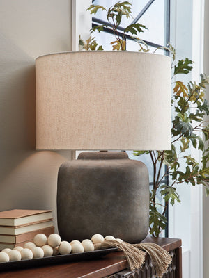 Zandophen - Metal Table Lamp - Antique Gray