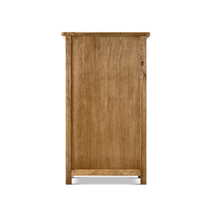 Fable 80.5-Inch Tall Reclaimed Elm Wood 2-Door Storage Cabinet, Light Natural Brown