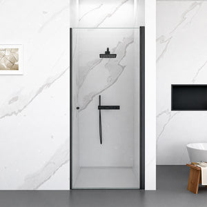 34"W x 72"H Frameless Circular Pivot Shower Door in Matte
