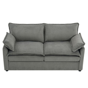 Modern Loveseat Sofa, Upholstered Couch With Side Storage Pockets