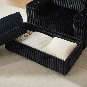 3 Seater Sofa With 2 Ottomans For Living Room