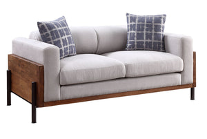 Pelton - Loveseat With 2 Toss Pillows - Walnut - Best Buy Furniture