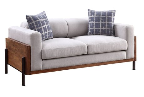 Pelton - Loveseat With 2 Toss Pillows - Walnut - Best Buy Furniture