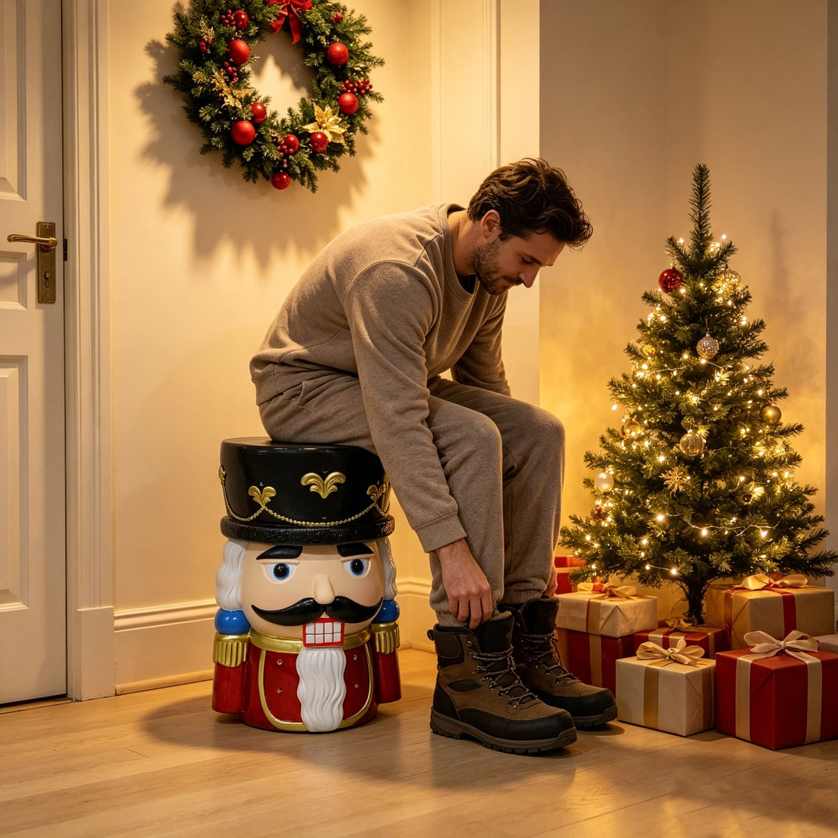 19'' Classic Nutcracker Soldier Stool