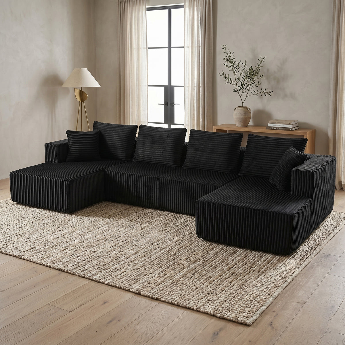 132.1 Inch Modular Sectional Sofa with Double Chaise