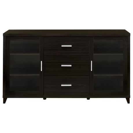 Nyler - 3 Drawer Rectangular TV Console - Cappuccino