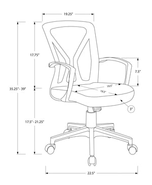 Office Chair, Adjustable Height, Swivel, Ergonomic, Mesh, Contemporary & Modern