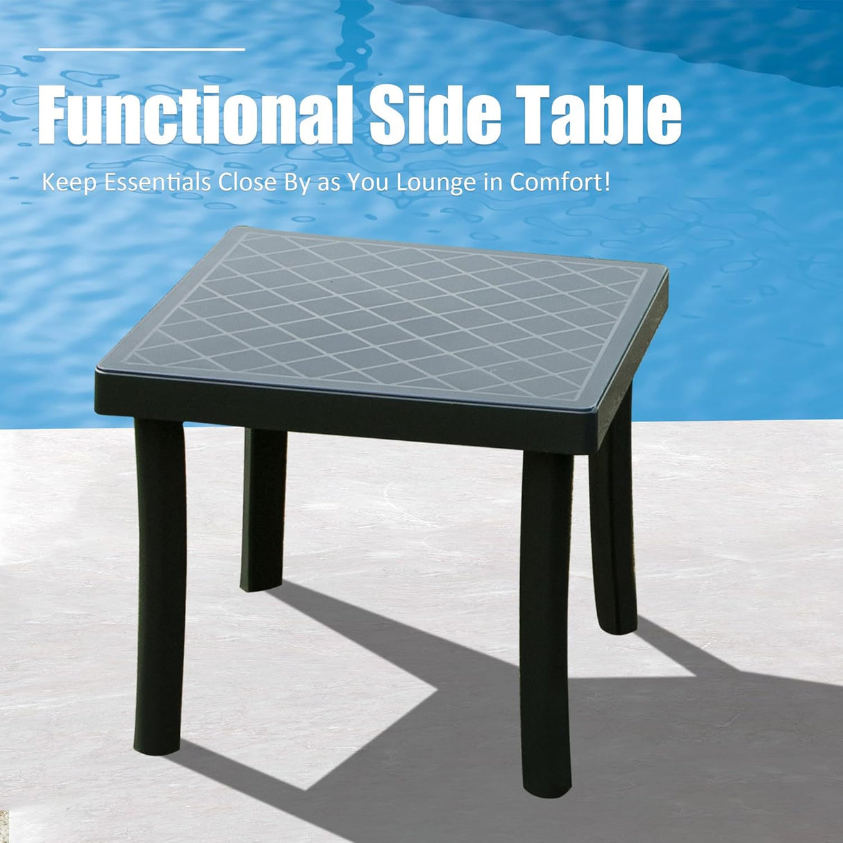 Pool Lounge Chairs Set of 2 with Side Table
