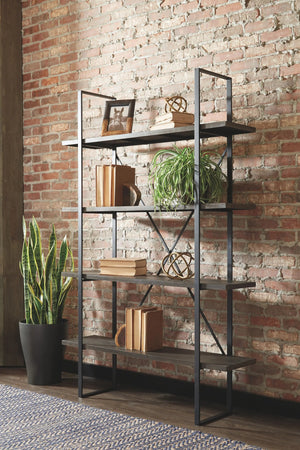 Gilesgrove - Bookcase - Black / Gray - Best Buy Furniture
