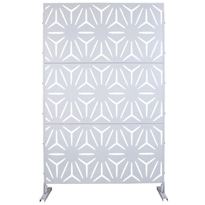 Outdoor & Indoor Metal Privacy Screen, Freestanding Decorative Panels