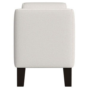Hollis - Upholstered Accent Bench With Armrests Seating - Vanilla White
