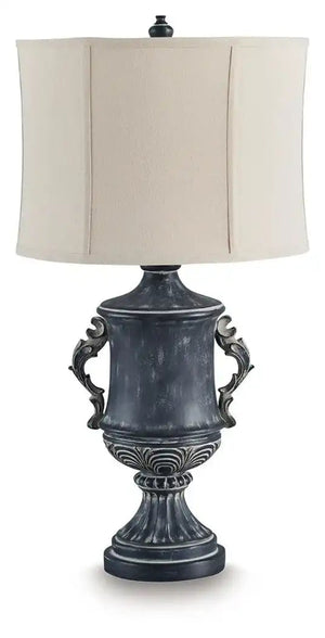 Morvanford - Poly Table Lamp - Antique Black - Best Buy Furniture