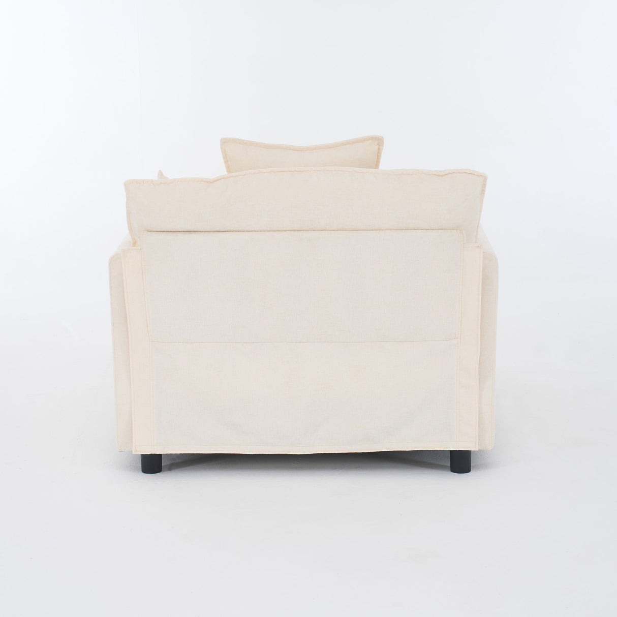 Accent Chair With Ottoman - Beige