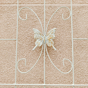 4-Pack Metal Garden Trellis, 86.7 x 19.7 Inches, Rustproof Iron, Cream White