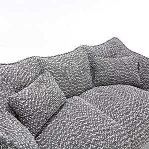 Comfortable Dual Beanbag Chair With High Resilience Foam Core For 2 People