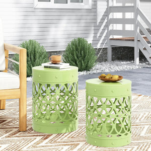 Outdoor Metal S/2 End Table - Best Buy Furniture