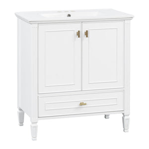 Freestanding Vanity With 1 Drawer & 2 Soft Close Doors With Door Mounted Storage