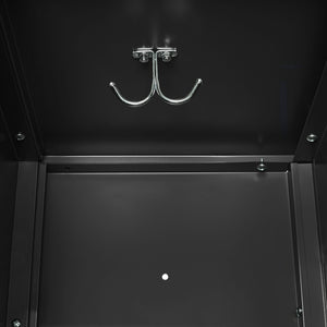 9 Door Lockers With Lock For Secure Storage And - Black