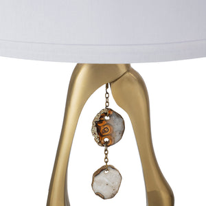 Geode-Inspired Gold Aluminum Table Lamp