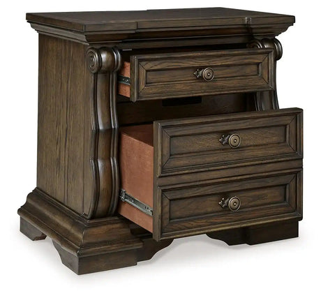 Maylee - Three Drawer Night Stand - Dark Brown - Best Buy Furniture
