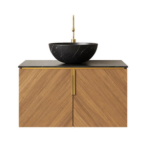 ARAI 30" Bathroom Vanity & Sink, Floating Plywood Storage Cabinet with 2 Doors