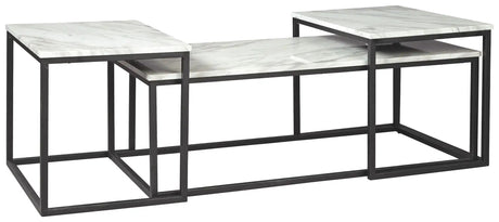 Donnesta - Occasional Table Set (Set of 3) - Gray / Black - Best Buy Furniture