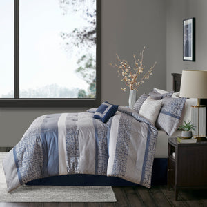 7 Piece Jacquard Comforter Set