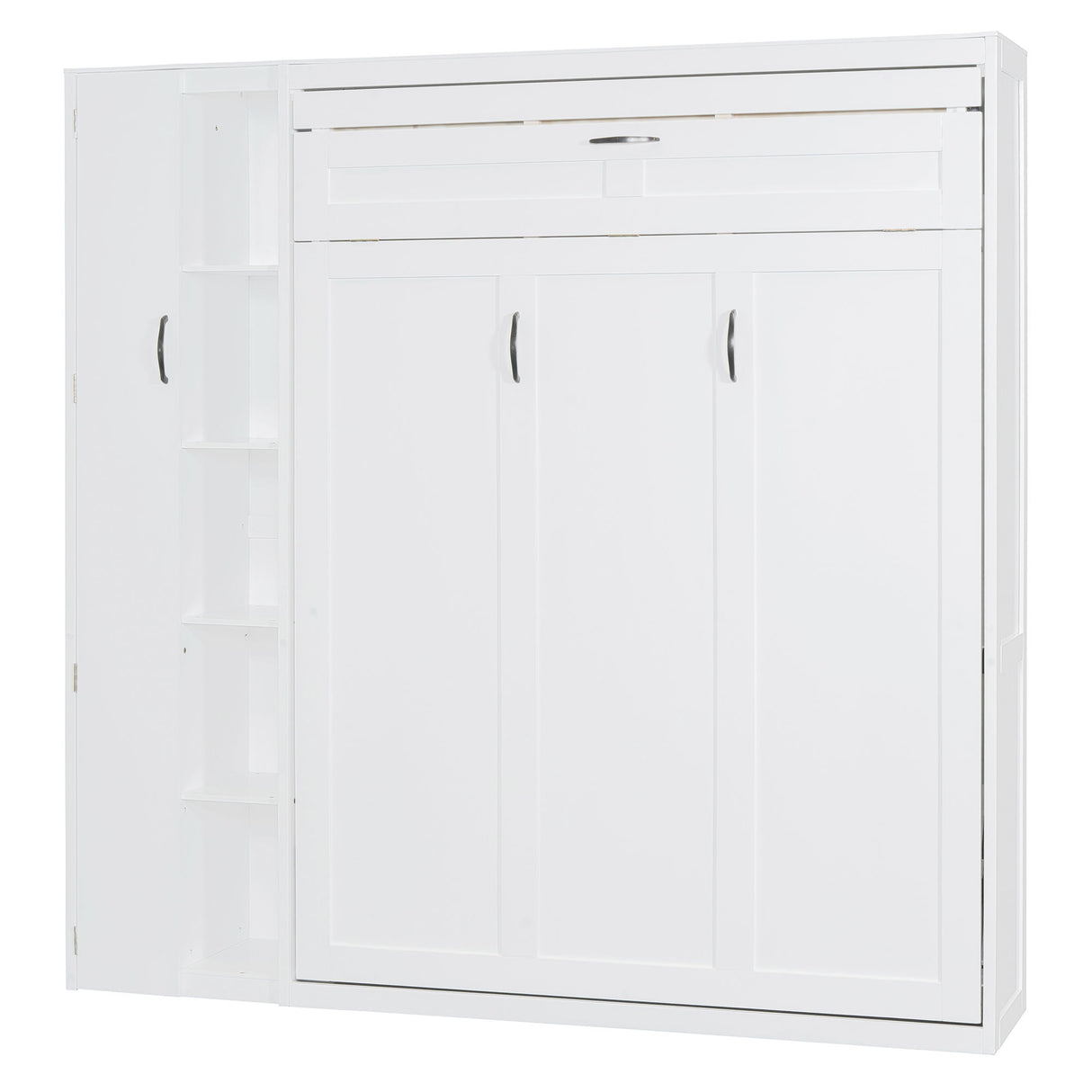 Murphy Wall Bed With Shelves, Wardrobe And LED Lights