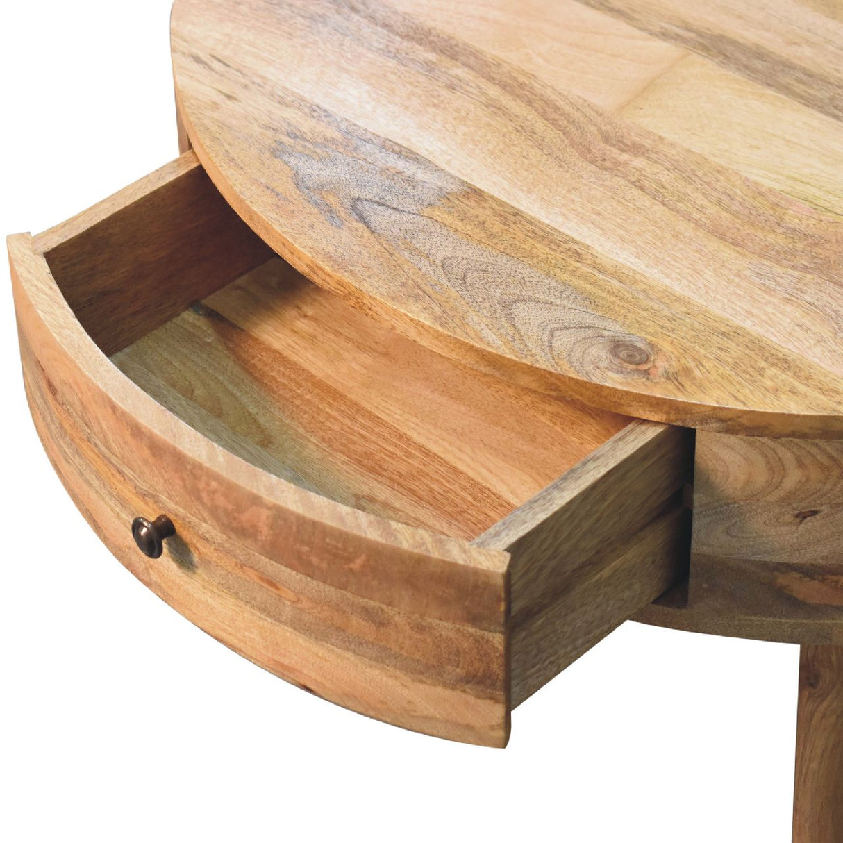 Solid Wood Odyssey Coffee Table, 2-Drawers, Oak-ish