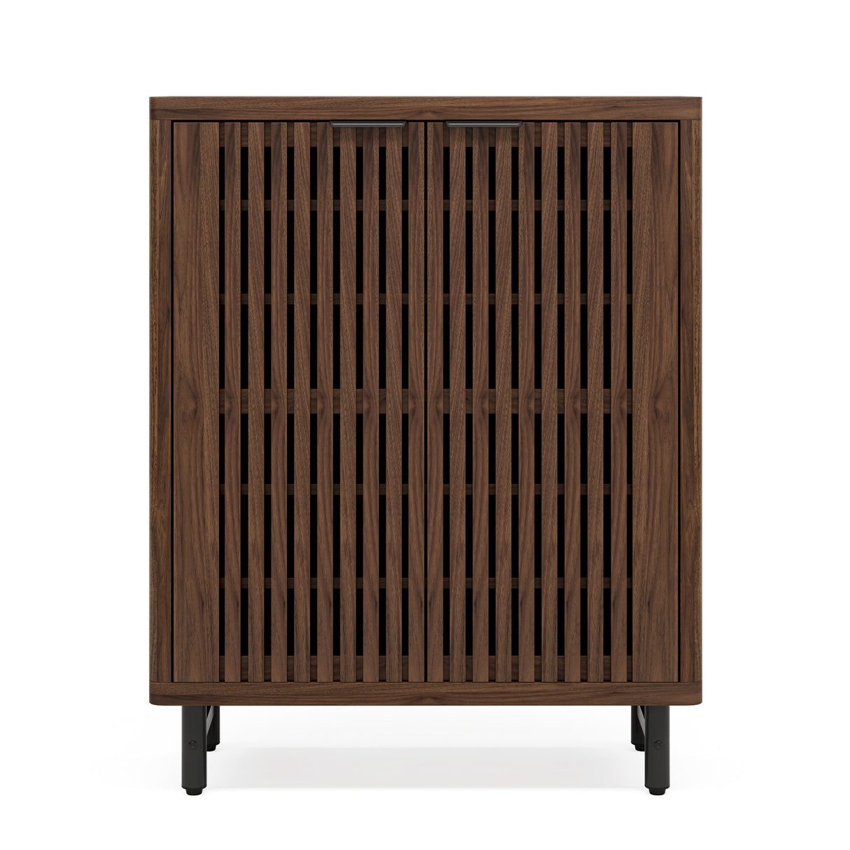 6 Tier Shoe Cabinet With Louvered Doors