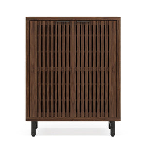 6 Tier Shoe Cabinet With Louvered Doors