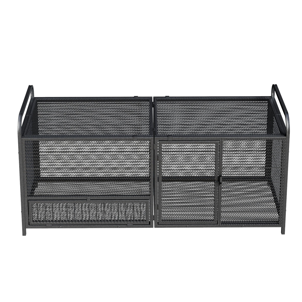 Chicken Cage, Poultry Breeding Coop - Black / Silver