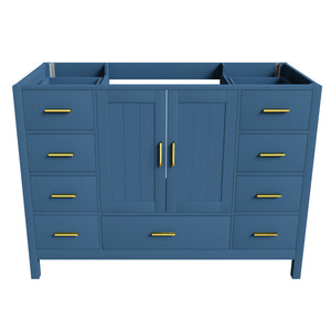 48" Bathroom Vanity Base Cabinet with 2 Soft-Close Double Doors & 9 Drawers