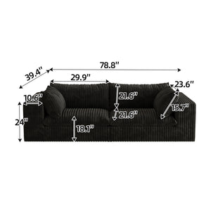 Y137 Modular Black Sofa