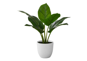 17" Tall, Artificial Plant, Aureum, Indoor, Faux, Fake, Table, Greenery, Potted, Real Touch, Decorative - Green / White - Best Buy Furniture