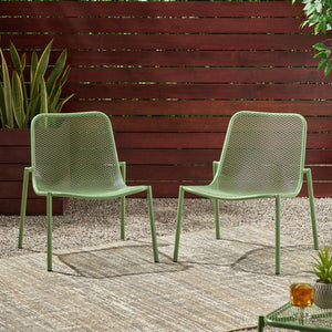 Outdoor Iron Chair With Mesh Design - Best Buy Furniture