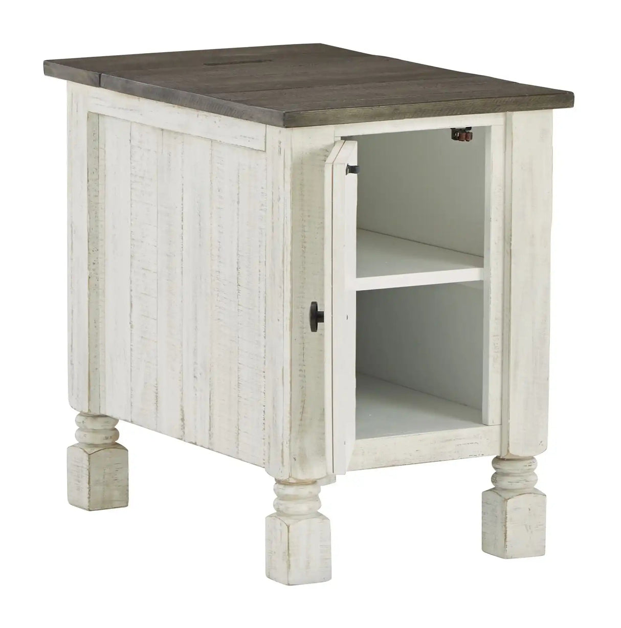 Havalance - Chair Side End Table - White / Gray - Best Buy Furniture