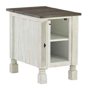 Havalance - Chair Side End Table - White / Gray - Best Buy Furniture