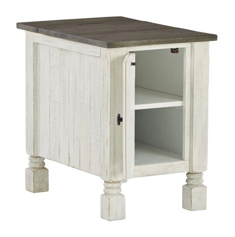Havalance - Chair Side End Table - White / Gray - Best Buy Furniture
