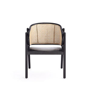 Versailles - Accent Armchair - Black / Natural