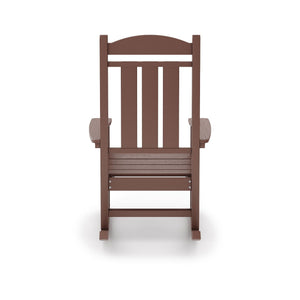 Traditional Porch Rocker Classic HDPE Poly Lumber For Porch, Patio, And Garden Comfort