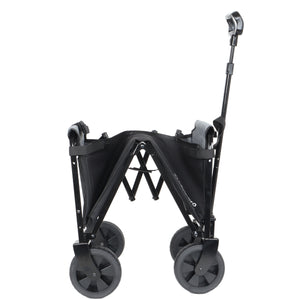 All-in-One Convertible Folding 4-Wheel Trolley with Bench Seat