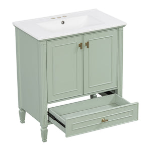 Freestanding Vanity With 1 Drawer & 2 Soft Close Doors With Door Mounted Storage