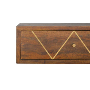 Floating Bedside Table - Chestnut