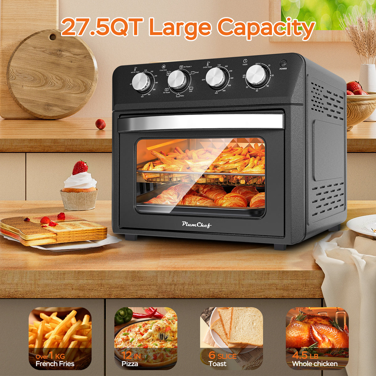 Plum Chef 6-in-1 Air Fryer Oven 27.5QT